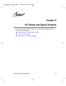 Chapter 9 AC Sweep and Signal Analysis