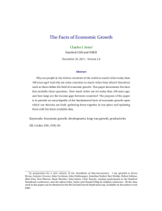 The Facts of Economic Growth