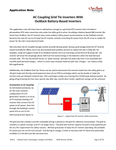 AC Coupling Grid Tie Inverters With OutBack