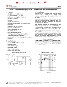 LM4510 Synchronous Step-Up DC/DC Converter with True