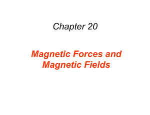 Chapter 20 Magnetic Forces and Magnetic Fields