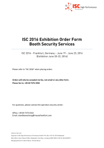 Form - ISC Events