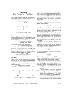 Chapter 20 High-Pass and Low-Pass Filters