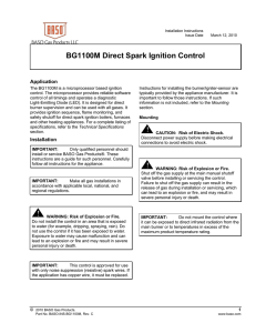 BG1100M Direct Spark Ignition Control