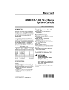 69-1299.fm, S8700B,D-F,J-M Direct Spark Ignition Controls