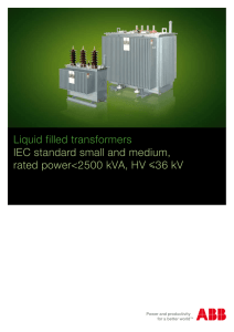 Liquid filled transformers IEC standard small and medium, rated