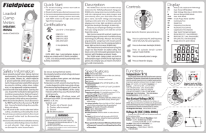 User Manuals - Fieldpiece Instruments