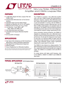 LT6600-2.5 - Very Low Noise, Differential Amplifier and 2.5MHz