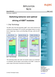 Switching behavior and optimal driving of IGBT3 modules