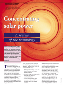 Concentrating solar power Concentrating solar power