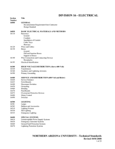 division 16 - electrical - Northern Arizona University