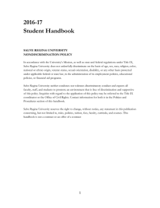 Student Handbook - Salve Regina University