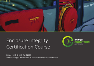 Enclosure Integrity Certification Course
