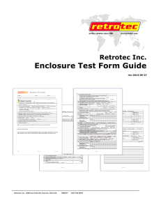 Enclosure Integrity Test Form Guide