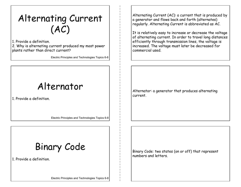 Alternating Current AC 