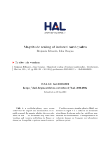 Magnitude scaling of induced earthquakes