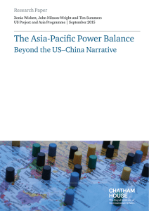 The Asia-Pacific Power Balance - European Strategy and Policy