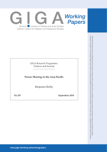 Power Sharing in the Asia-Pacific - GIGA | German Institute of Global