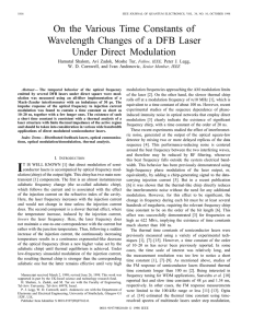 On The Various Time Constants Of Wavelength Changes Of A DFB