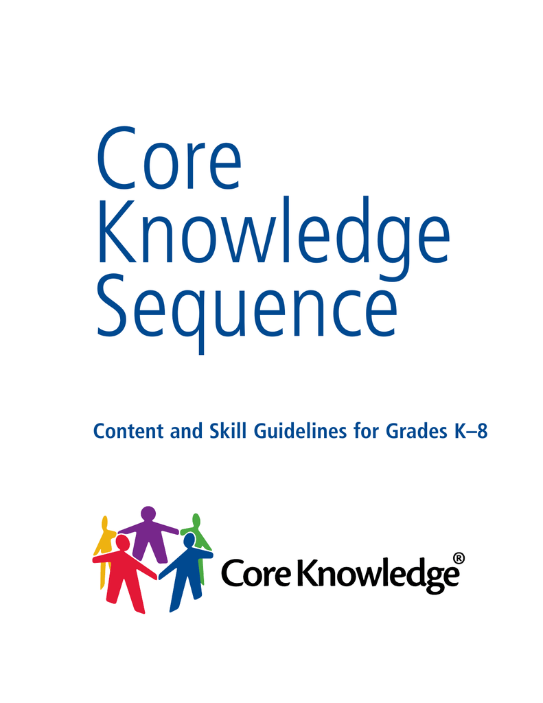 Content And Skill Guidelines For Grades K8 - 