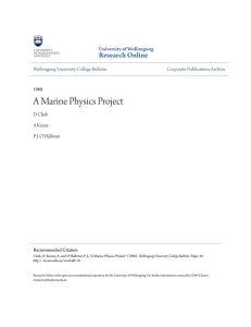 A Marine Physics Project - Research Online