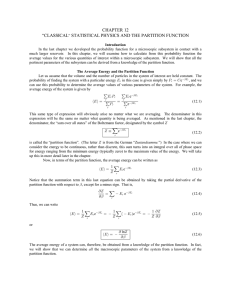 chapter 12 “classical statistical physics and the partition function