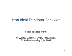 Non Ideal Transistor Behavior