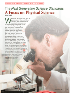 The Next Generation Science Standards: A Focus on Physical Science