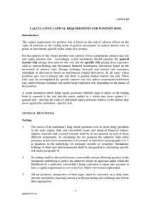 CALCULATING CAPITAL REQUIREMENTS FOR POSITION RISK