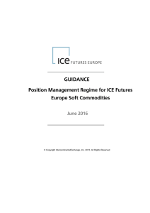 GUIDANCE Position Management Regime for ICE Futures Europe