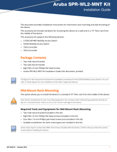 Aruba SPR-WL2-MNT Kit Installation Guide