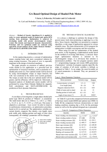 GA Based Optimal Design of Shaded Pole Motor