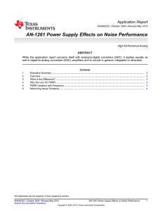 AN-1261 Power Supply Effects on Noise