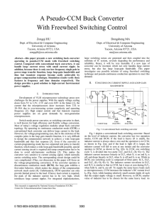 a pseudo-ccm buck converter with freewheel switching control