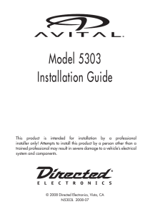 Model 5303 Installation Guide