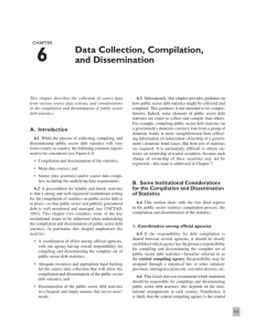 Data Collection, Compilation, and Dissemination