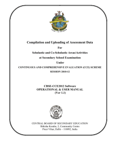 Compilation and Uploading of Assessment Data