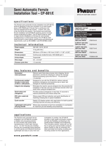 Semi-Automatic Ferrule Installation Tool – CP-881/E