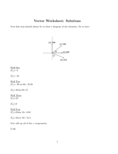 Vector Worksheet: Solutions