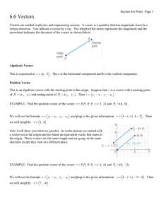 6.6 Vectors