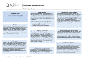 assessment for learning