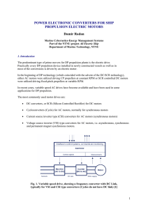 POWER ELECTRONIC CONVERTERS FOR SHIP PROPULSION