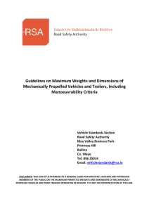 Guidelines on Maximum Weights and Dimensions of