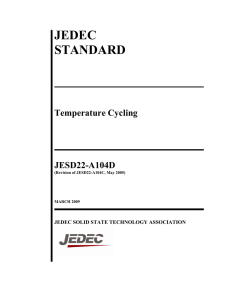 JEDEC STANDARD Temperature Cycling JESD22