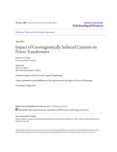 Impact of Geomagnetically Induced Currents on Power Transformers