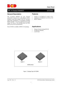 Data Sheet 50V N-Channel MOSFET AF15N50 General Description