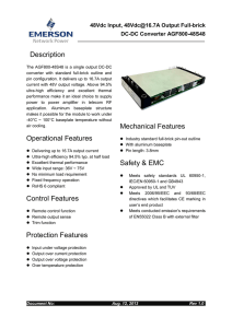 AEH60F48/ALH60F48 Isolated DC/DC Converter Module