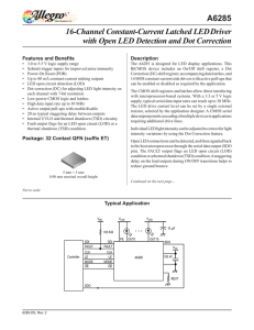 A6285: 16-Channel Constant-Current Latched LED Driver