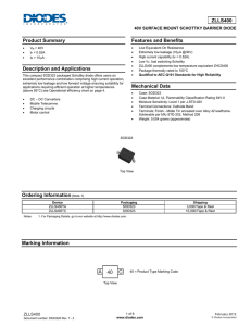 ZLLS400 Product Summary Description and Applications Features