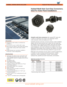 Hubbell Multi-Hole Cord Grip Connectors